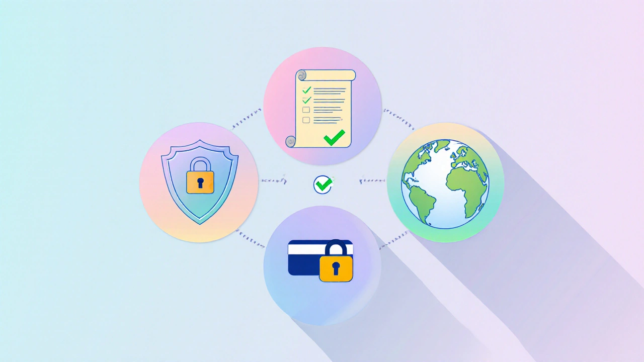 Illustration of safety checklist icons with checkmarks