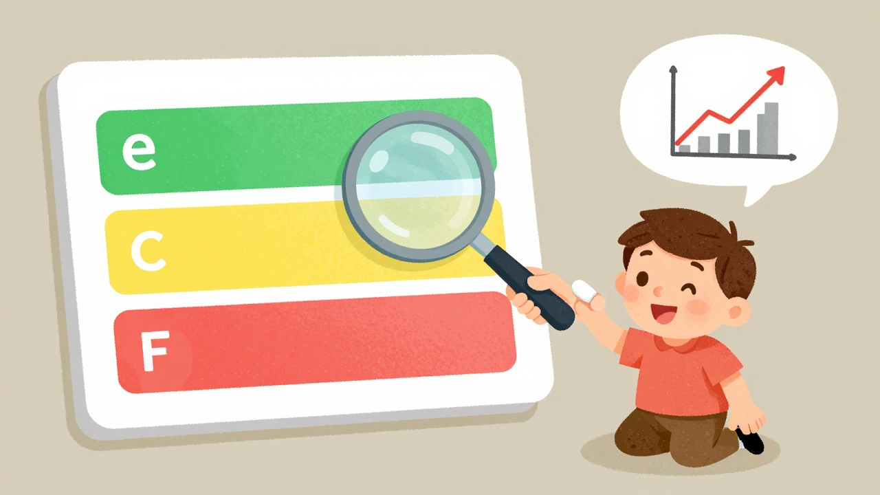 A doctor examines a colorful eGFR chart while a patient holds a metformin pill, showing safe kidney function levels.